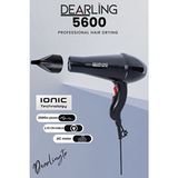Dearling DEARLİNG 5600 Profesyonel Kuaför Tipi Fön Makinesi 2500W AC Motor 2 Isı Hız Ayarı İle Güçlü Performans - Siyah