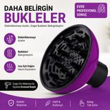 Dearling Profesyonel Fön Makinesi Vigo Başlığı - Hacimli ve Belirgin Kıvırcık Saçlar Için Evrensel Difüzör (Mor)