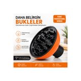 Dearling Profesyonel Fön Makinesi Vigo Başlığı - Hacimli ve Belirgin Kıvırcık Saçlar İçin Evrensel Difüzör (TURUNCU)