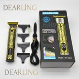 Dearling RF-1863 Çelik Kasa T-Bıçak Antika Tasarım Profesyonel Kablosuz Traş Makinesi