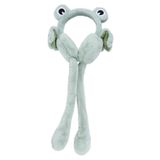 DEARMAMY 1 Bilgisayar Peluş Kulaklıklar ısıtıcılar Kurbağa Tavşan Kuyruğu Ve Kulakları Tavşanı Kulakları Tavşan Kulakları Peluş Kulaklıklar Kuyruk Suni Yün Green