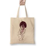 Death Note 03 Bez Çanta Uzun Saplı - Açık Bej - 40 X 40
