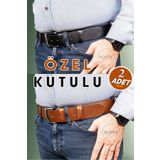 debbah %100 Hakiki Manda Derisi 2' Li Erkek Kemer Taba Siyah Kot Kemer 4.5cm Spor Erkek Kemer