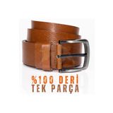 debbah Hakiki Manda Derisi Taba Erkek Spor Kot Kemeri 4.5cm Özel Tasarım
