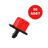 Debı Ayarlı Damlatıcı Kırmızı Damla Sulama Damlatıcı Emıtor 50 Adet