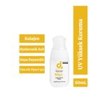 Debil 50 Spf - Uv Yüksek Koruma Tüm Cilt Tipleri Için Yüz Güneş Kremi (Kolajen ve Hyaluronik Asit)