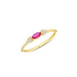Debora Jewelry 14 Ayar Altın Markiz Model Pembe Taşlı Yüzük 86801010300001