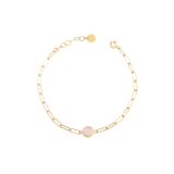Debora Jewelry 14 Ayar Altın Pembe Kuvars Ataç Zincir Bileklik 86801040100002