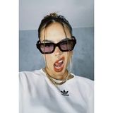 Debra Güneş Gözlüğü Kare Renkli Cam Unisex Modern Yeni Sezon Ren Eyewear - Bordo