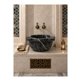 DECA STONE Hamam Kurnası-Siyah Mermer Kurna
