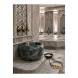 DECA STONE Mermer Kurna Afyon Gri - Hamam Kurnası