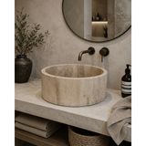 Deca Stone Traverten Mermer Lavabo - Çanak Traverten Lavabo