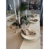 Decamor Home Dertsiz Keten Dokulu Bej Runner - 50 x 220 cm