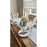 Decamor Home Keten Dokulu Dertsiz Gri Uzun Runner - 50 x 280 cm