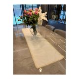 Decamor home Royal Safir Dantel Detaylı Gold Simli Ekru Runner