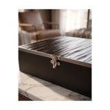 Decart Dizayn Ahşap Kapaklı Saat ve Yüzük Saklama Kutusu Premium Organizer