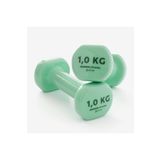 Decathlon 1 Kg Domyos 1 Kg Dambıl X2 - Fitness Hafif Antrenman 1 Kg Yeşil