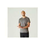 Decathlon 100 Regular Fitness Hafif Antrenman Domyos Gri Erkek Spor T-Shirt