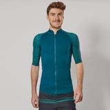 Decathlon 500 Slim Fit Kısa Kollu Uv Korumalı Lacivert Desenli Erkek T-shirt