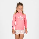 Decathlon Bebek / Çocuk UV Korumalı Uzun Kollu Tişört - Pembe - Yıldız Desenli