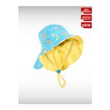 Decathlon Bebek Uv Korumalı Şapka Sarı Mavi Savan Baskılı