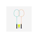 Decathlon BR100 AD Turkuaz Turuncu Yetişkin Badminton Raket Seti