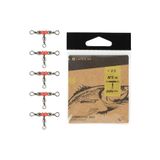 Decathlon Caperlan Üçlü Fırdöndü, Siyah Nikel, Deniz Balıkçılığı, 5 Numara, Paternoster, 5'li Set
