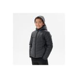 Decathlon Çocuk Outdoor Hibrit Şişme Mont, Kapüşonlu, Su Geçirmez, Gri, 7-8 Yaş