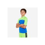 Decathlon Çocuk Slim Fit Kısa Kollu Uv Korumalı Tişört - Yeşil/mavi - 500