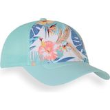 Decathlon Çocuk Sörf Şapkası - Turkuaz - Desenli - Trucker
