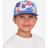 Decathlon Çocuk Trucker Sörf Şapkası - Mavi - Çiçek Desenli - Azalea
