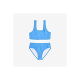 Decathlon Çocuk Yüksek Bel Kesim Bikini Takımı, Mor, 8-9 Yaş