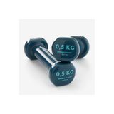 Decathlon - Dambıl 2 X 0,5 Kg Fitness Hafif Antrenman Kas Vücut Geliştirme Ağırlık Agırlık 2 Adet Siyah