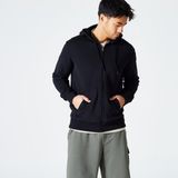 Decathlon Domyos 500 Essentials Fitness Erkek Siyah Kapüşonlu Sweatshirt