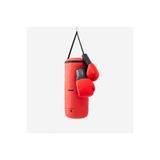 Decathlon Domyos Çocuk Boks Seti, Kum Torbası 52 cm, Boks Eldiveni, Mercan