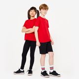 Decathlon Domyos Çocuk Kırmızı Pamuklu Spor T-shirt
