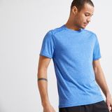 Decathlon Domyos Erkek Açık Mavi Spor Tişörtü 100 - Fitness Kardiyo - 2XL