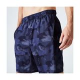 Decathlon Domyos Erkek Fitness Şortu - Mavi / Kamuflaj Desenli - FST120 - Lacivert - XL