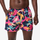 Decathlon Erkek Kısa 15" Boardshort/Deniz Şortu - Turuncu - Desenli - 100 Retrovo