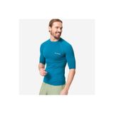 Decathlon Erkek Slim Fit Kısa Kollu UV Korumalı Tişört, Petrol Mavisi, XS