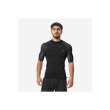 Decathlon Erkek Slim Fit Kısa Kollu UV Korumalı Tişört, Siyah, 500 Beast, S Beden