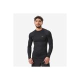 Decathlon Erkek Slim Fit Uzun Kollu UV Korumalı Tişört, Siyah, S Beden