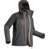 Decathlon Forclaz Erkek 3'ü 1 Arada Outdoor Trekking Montu - Siyah - Travel 500 -10°c - Gri - Siyah - XL