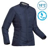 DECATHLON Forclaz Kadın Trekking Mont, Şişme, Dik Yaka, Lacivert, 2XL