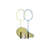 Decathlon Fun BR130 AD Sarı Mavi Yetişkin Badminton Raket Seti