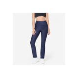 DECATHLON Kadın Fitness Taytı, Düz Kesim, Yüksek Bel, Lacivert, S