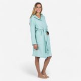 Decathlon Kadın Kapüşonlu Mikrofiber Bornoz - Açık Yeşil - S