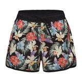 Decathlon Kadın Kısa Deniz Şortu/Boardshort - Siyah - Çiçek Desenli - TINI