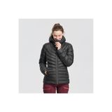 DECATHLON Kadın Outdoor Trekking Kapüşonlu Şişme Mont, Siyah, M Beden