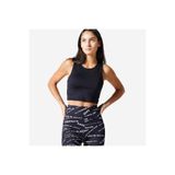 Decathlon Kadın Siyah Crop Top Sporcu Atleti 120, Fitness Kardiyo, M Beden